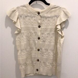 Women’s shirt sleeve button up cardigan Sz S